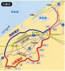 金沢外環状道路位置図
