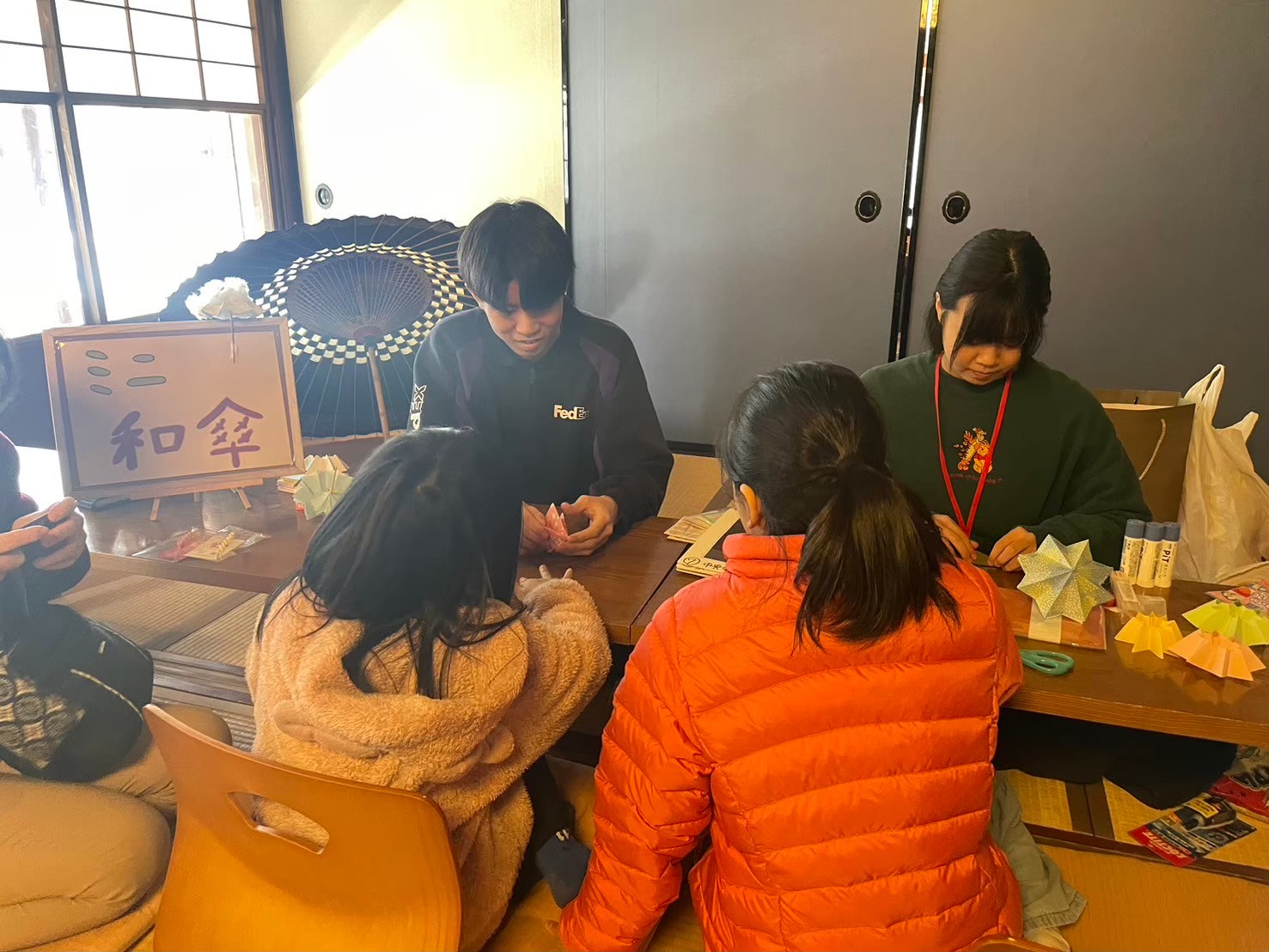 学生たちの親睦する様子