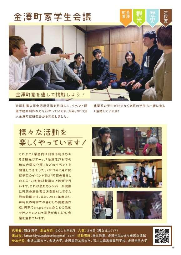 金澤町家学生会議のページ画像