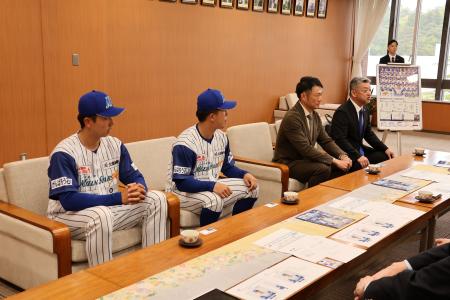 石川ミリオンスターズ市長表敬訪問