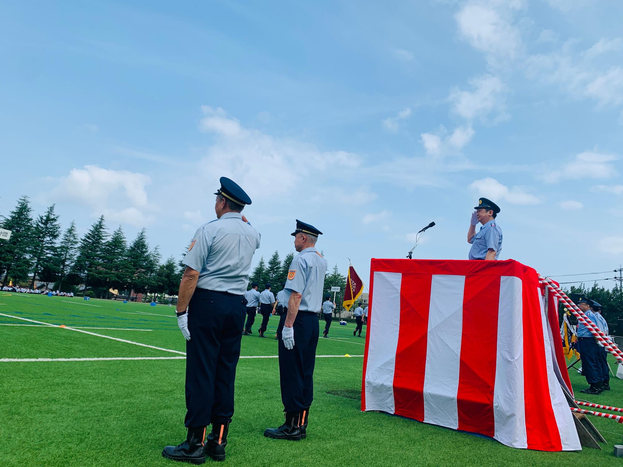 金沢市消防団連合検閲