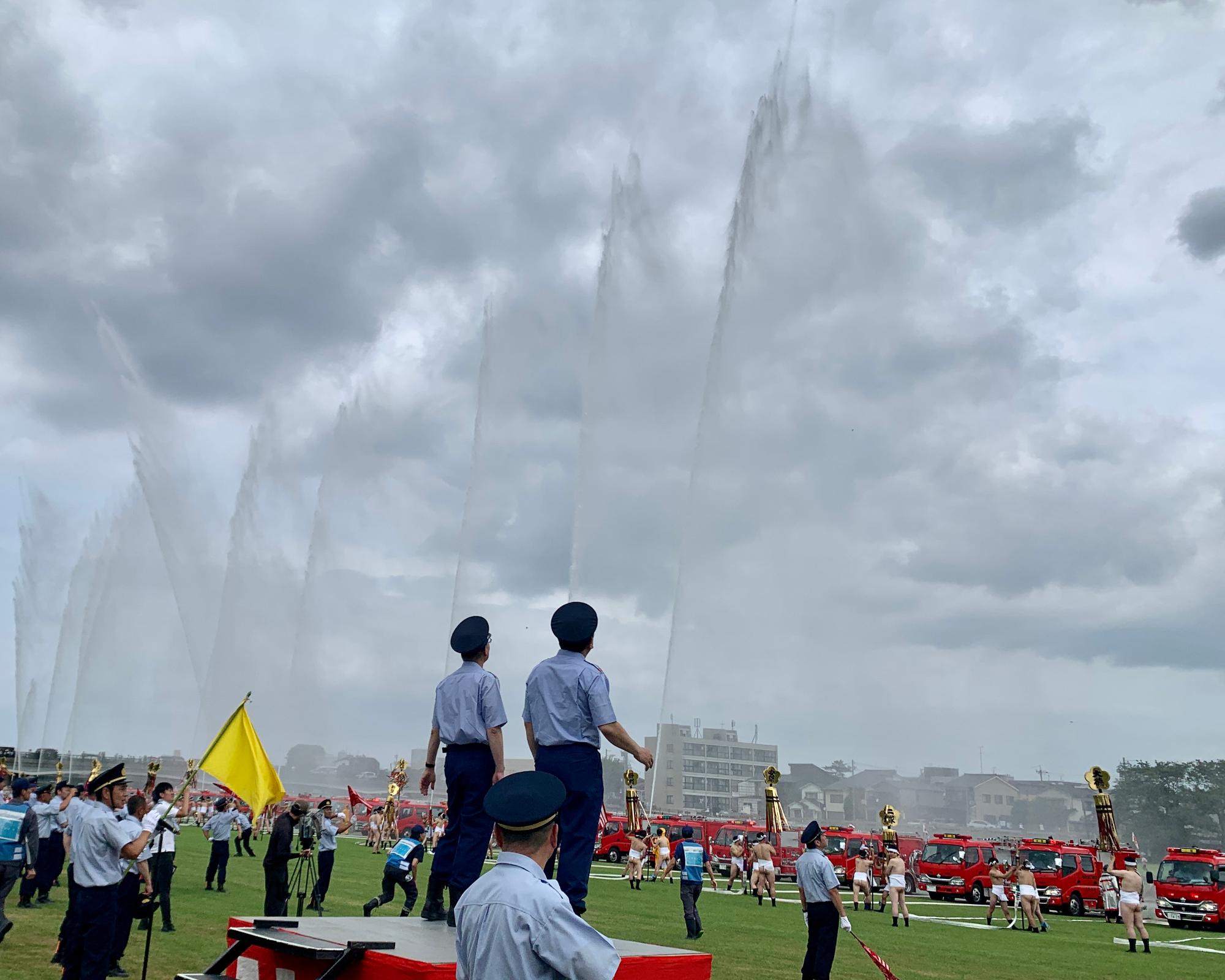 金沢市消防団連合検閲