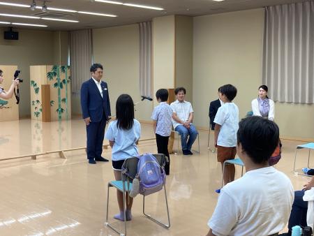 加賀宝生子ども塾「狂言教室」第9期生の開講式