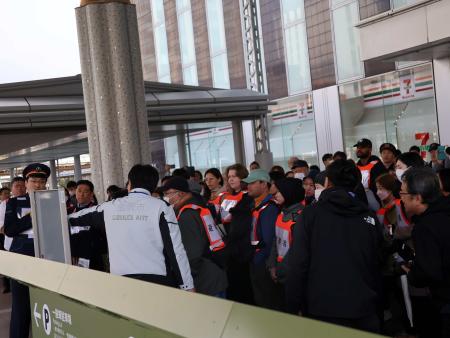 金沢駅帰宅困難者対策訓練を実施しました