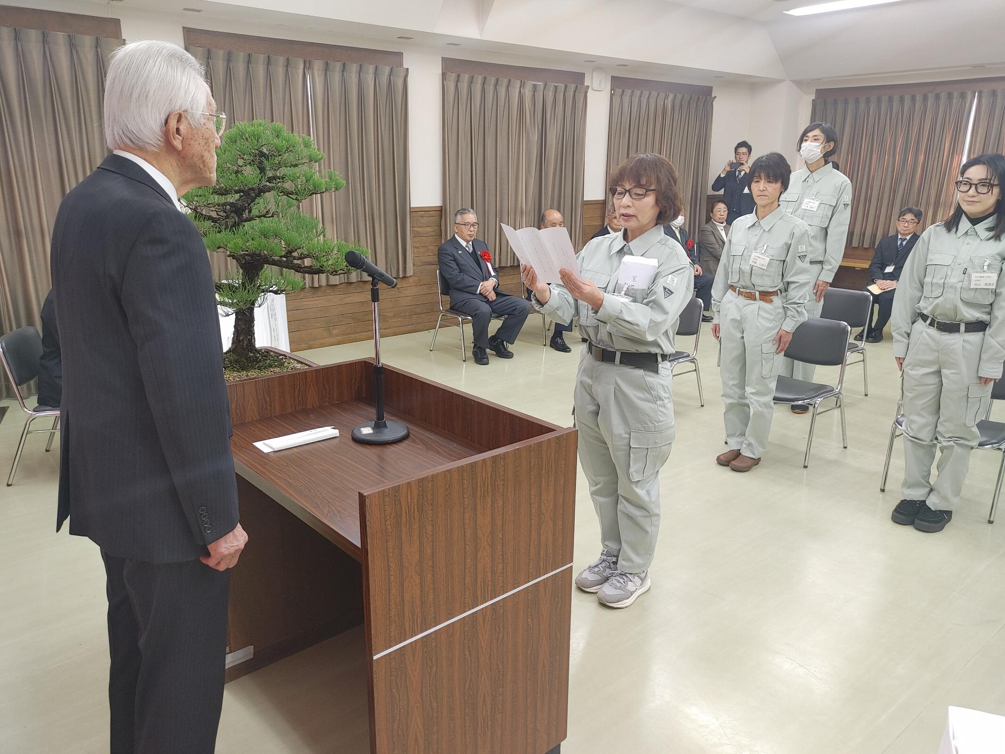 金沢農業大学校修了式及び入校式