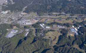 工業団地である金沢テクノパークを上空から撮影した写真