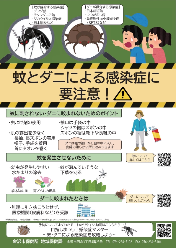 蚊とダニによる感染症に要注意！