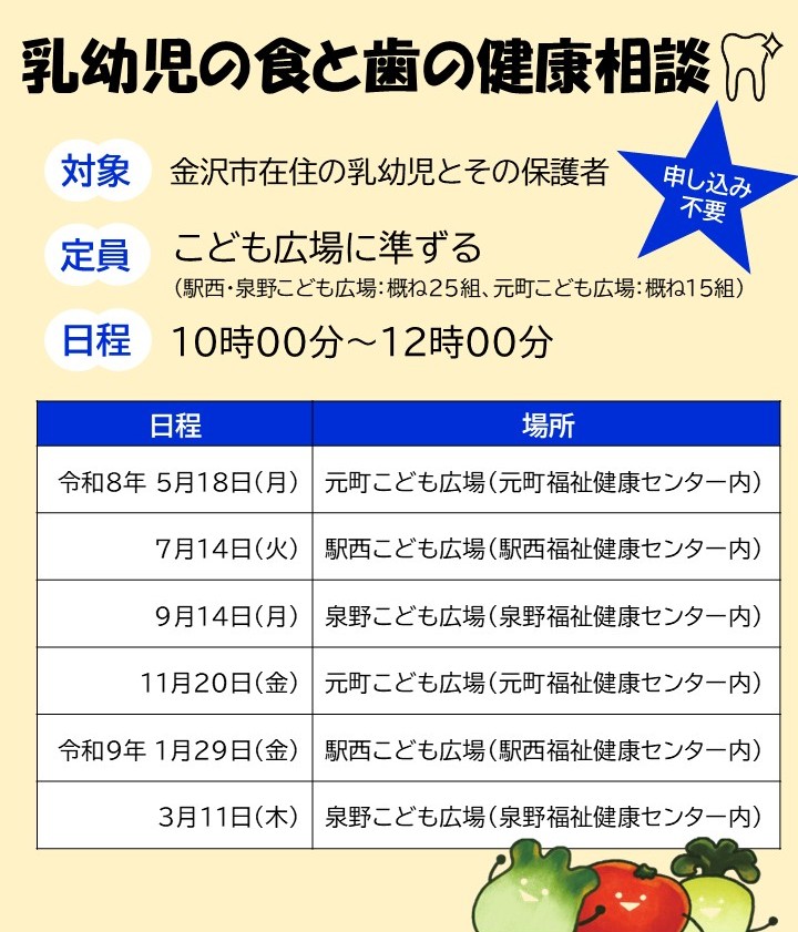 R8年度 乳幼児の食と歯の健康相談ご案内（HP)