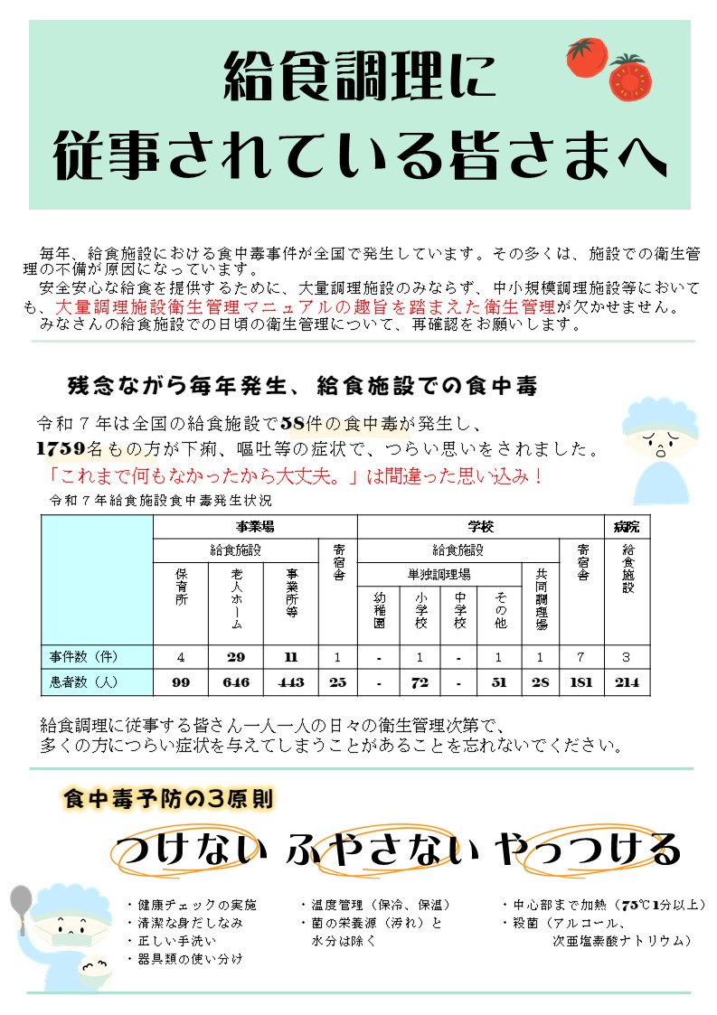 給食施設向けパンフレット