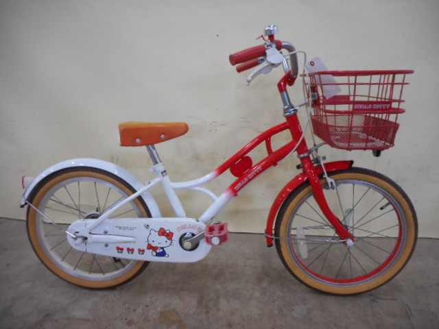 51.赤/白の自転車の画像