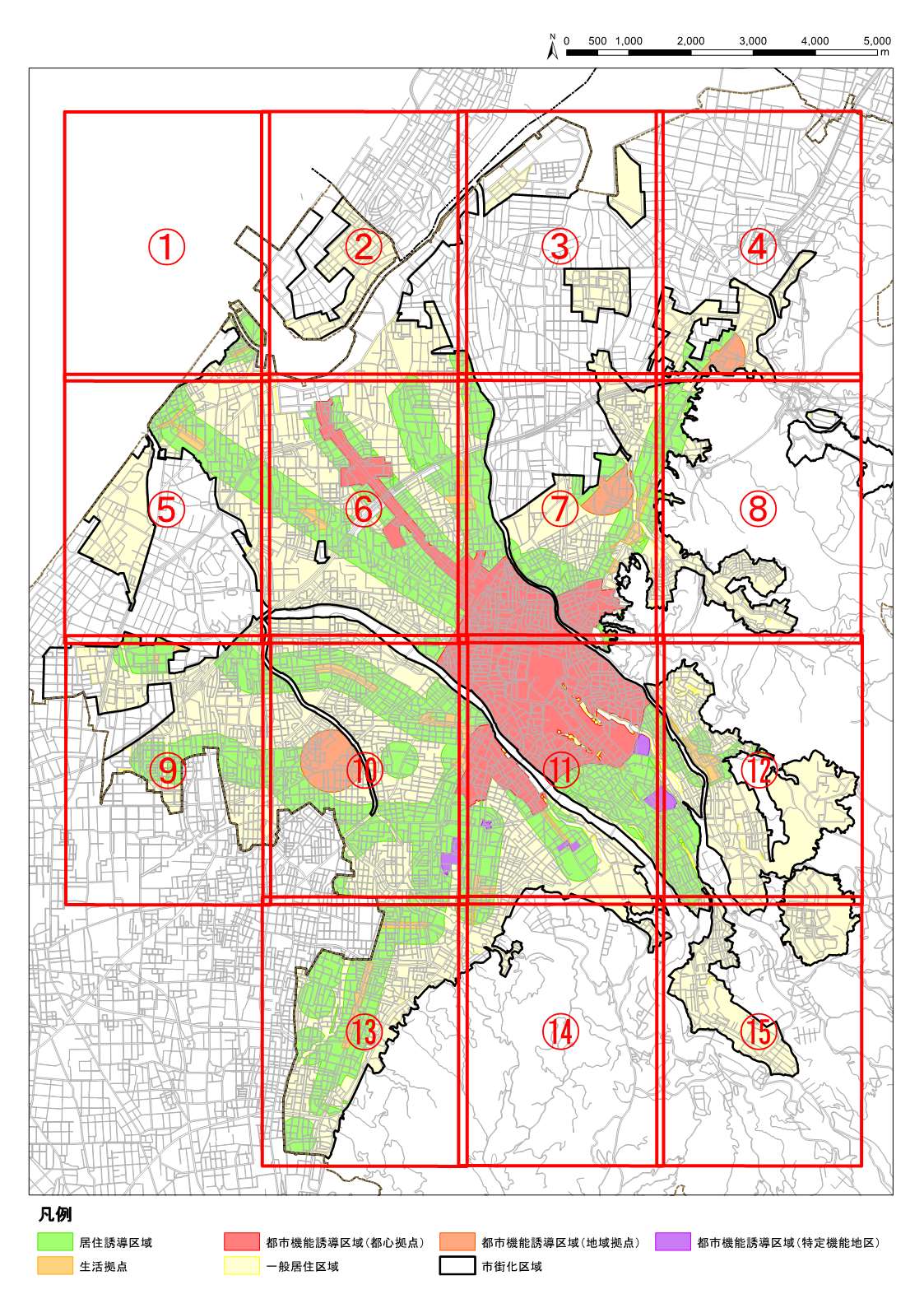 金沢市集約都市形成計画区域図