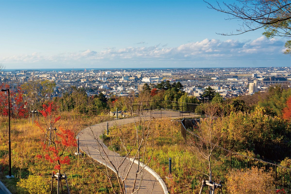 卯辰山公園眺望の丘からの眺め