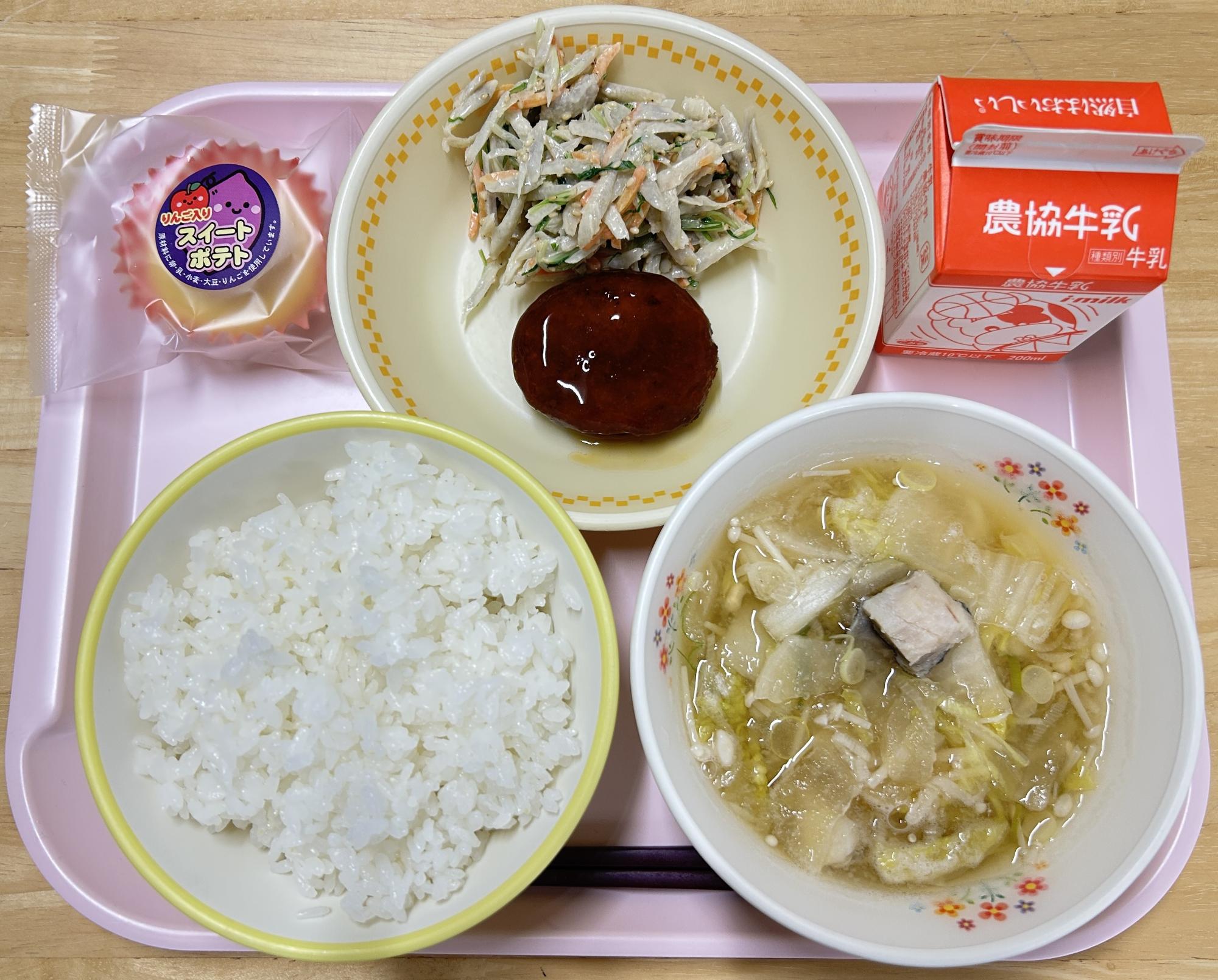 風邪予防の献立（中学校）の写真