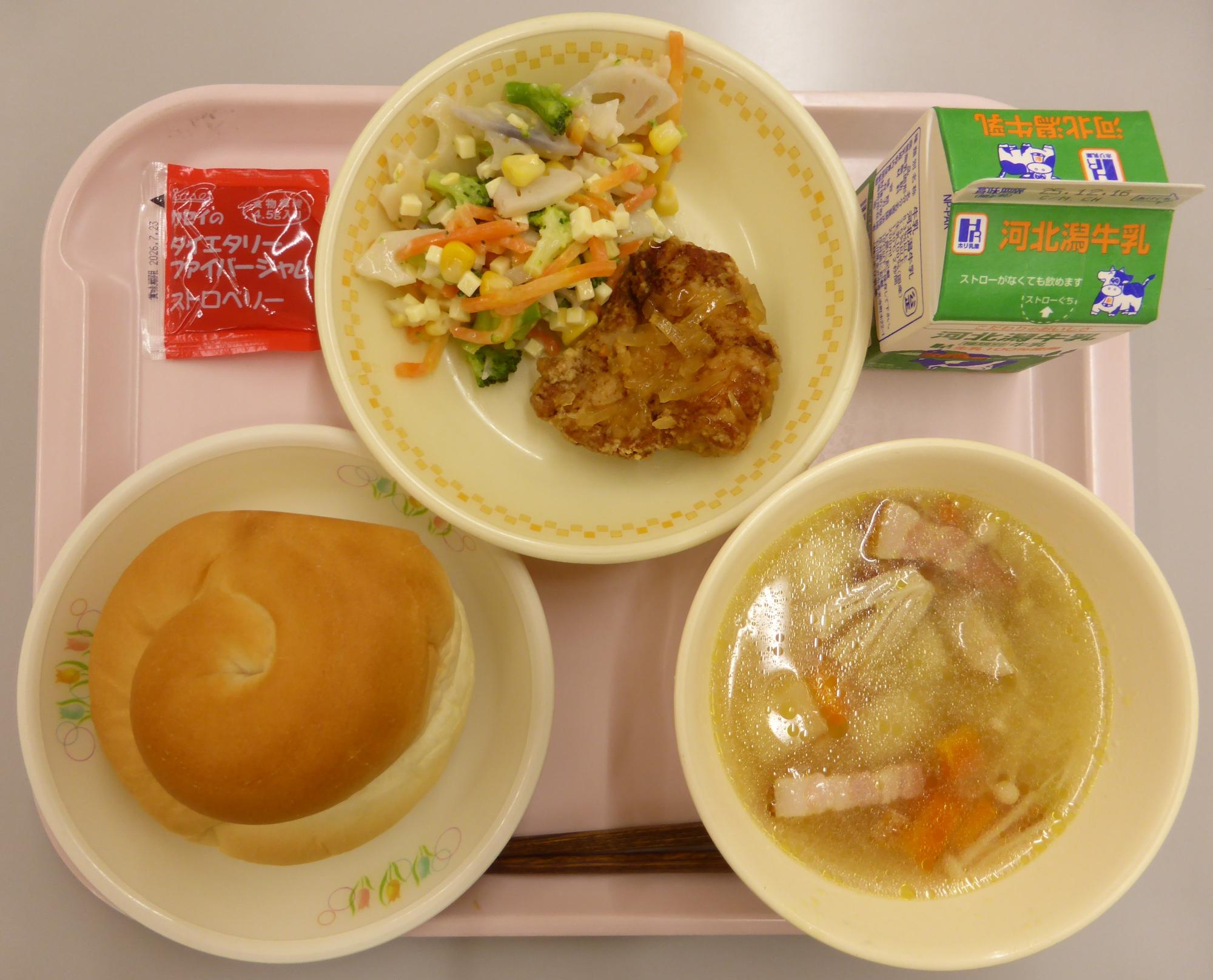 風邪予防の献立（中学校）の写真