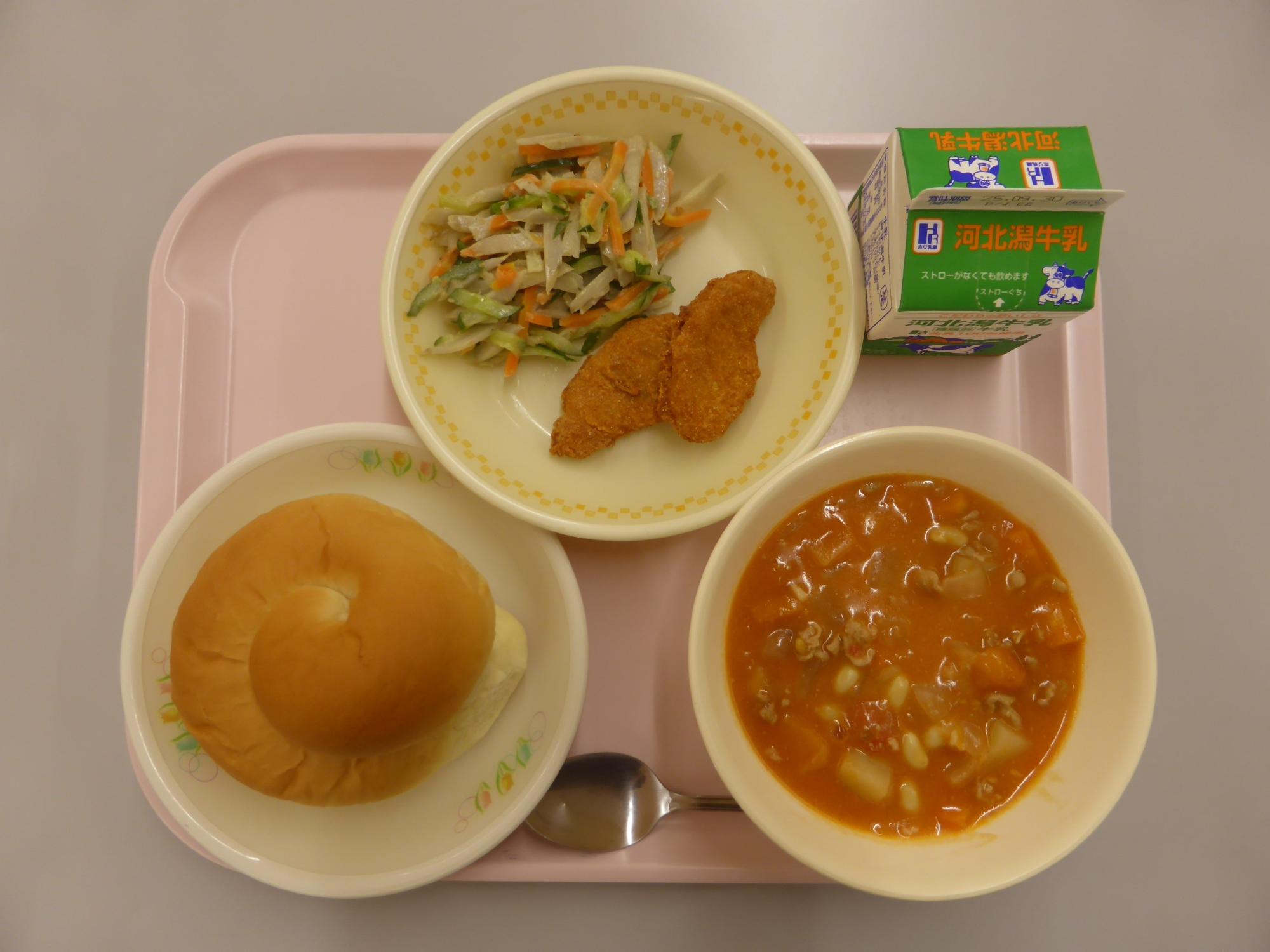 中学校給食の食物繊維の多い献立