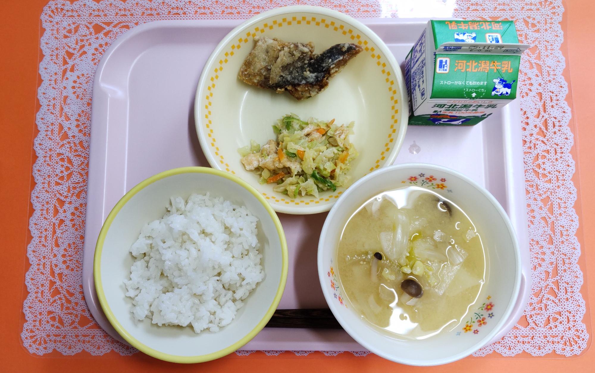 和食の日の献立（小学校）の写真